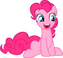 Size: 11556x10670 | Tagged: safe, artist:cyanlightning, pinkie pie, g4, hearthbreakers, absurd resolution, cute, diapinkes, faic, female, pie family home, simple background, sitting, solo, transparent background, vector