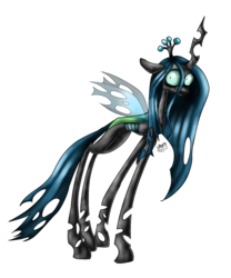 Size: 1000x1200 | Tagged: safe, artist:evilangelps, queen chrysalis, changeling, changeling queen, g4, crown, female, jewelry, regalia, simple background, solo, transparent background