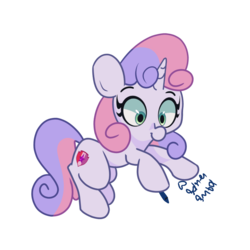 Size: 1200x1200 | Tagged: safe, artist:turtlefarminguy, sweetie belle, g4, crayon, cute, cutie mark, diasweetes, female, solo, the cmc's cutie marks