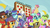 Size: 1277x711 | Tagged: safe, screencap, berry punch, berryshine, beuford, bon bon, bonnie rose, daisy, dark moon, derpy hooves, dizzy twister, flower wishes, graphite, jade spade, lyra heartstrings, may fair, mccree, orange swirl, prairie belle, royal riff, sweetie drops, earth pony, pegasus, pony, unicorn, buckball season, g4, background pony, background pony audience, discovery family logo, female, male, mare, stallion, underp