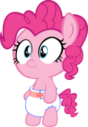 Size: 1634x2359 | Tagged: safe, artist:megarainbowdash2000, pinkie pie, earth pony, pony, g4, baby, baby pie, baby pony, cute, diaper, diapinkes, female, solo, younger