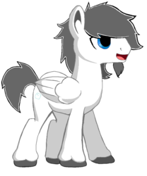 Size: 865x1040 | Tagged: safe, oc, oc only, oc:marshmallow fluffbutt, pegasus, pony, blue eyes, male, solo