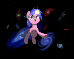 Size: 1280x1024 | Tagged: safe, artist:trickydick, oc, oc only, oc:crackiepipe, galaxy, pony bigger than a planet, solo, space, underhoof