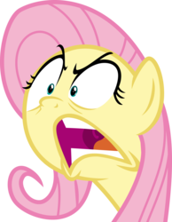 Size: 6143x7920 | Tagged: safe, artist:pink1ejack, fluttershy, buckball season, g4, absurd resolution, angry, faic, female, simple background, solo, transparent background, vector