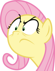 Size: 6143x7920 | Tagged: safe, artist:pink1ejack, fluttershy, pony, buckball season, g4, absurd resolution, female, peeved, simple background, solo, transparent background