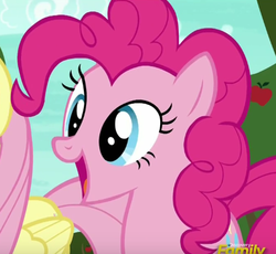 Size: 448x412 | Tagged: safe, screencap, fluttershy, pinkie pie, pony, buckball season, g4, discovery family logo