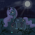 Size: 1700x1700 | Tagged: safe, artist:hypno, princess luna, g4, female, moon, night, solo, water