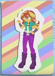 Size: 280x385 | Tagged: safe, artist:minusclass, aria blaze, sunset shimmer, equestria girls, g4, clothes swap, female, ranma 1/2, solo, youtube link