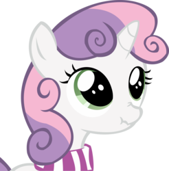 Size: 11311x11515 | Tagged: safe, artist:cyanlightning, sweetie belle, g4, .svg available, absurd resolution, clothes, cute, diasweetes, female, scarf, scrunchy face, simple background, solo, transparent background, vector