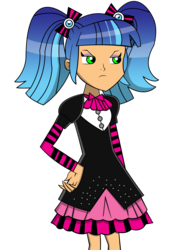 Size: 2108x2900 | Tagged: safe, artist:ninjawoodpeckers91, pixel pizazz, equestria girls, g4, female, high res, human coloration, humanized, simple background, solo, transparent background, vector