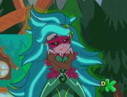 Size: 330x253 | Tagged: safe, edit, edited screencap, screencap, gaea everfree, gloriosa daisy, equestria girls, g4, legend of everfree, animated, discovery kids, female, gaea everfree's great hugs, geode of empathy, geode of fauna, geode of shielding, geode of sugar bombs, geode of super speed, geode of super strength, geode of telekinesis, gif, magical geodes, reversed, solo, we will stand for everfree