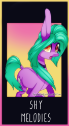 Size: 526x969 | Tagged: safe, artist:symphstudio, oc, oc only, oc:melody shy, impossibly large ears, solo