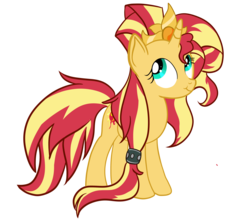 Size: 3919x3471 | Tagged: safe, artist:sintakhra, sunset shimmer, pony, unicorn, equestria girls, g4, alternate hairstyle, cute, female, high res, jewelry, shimmerbetes, solo, tiara
