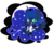 Size: 2257x1886 | Tagged: safe, artist:snow angel, princess luna, alicorn, pony, g4, female, mare, moon, simple background, smiling, solo, sparkly eyes, sparkly mane, sparkly tail, stars, tail, tangible heavenly object, transparent background, wingding eyes