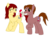 Size: 2230x1658 | Tagged: safe, artist:edcom02, artist:jmkplover, earth pony, pony, couple, flower, freckles, male, mary jane watson, peter parker, ponified, simple background, spider-man, transparent background