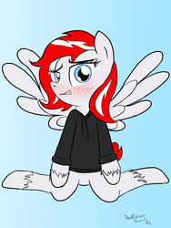 Size: 1024x1365 | Tagged: safe, artist:thealjavis, oc, oc only, pegasus, pony, anatomically incorrect, clothes, incorrect leg anatomy, solo, sweater