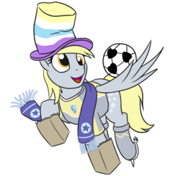 Size: 750x750 | Tagged: safe, artist:mkogwheel, derpy hooves, pegasus, pony, buckball season, g4, my little pony: friendship is magic, 4chan cup, female, mare