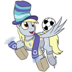 Size: 750x750 | Tagged: safe, artist:mkogwheel, derpy hooves, pegasus, pony, buckball season, g4, my little pony: friendship is magic, 4chan cup, female, mare