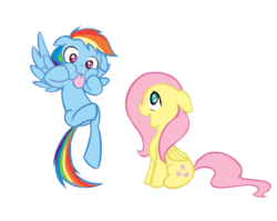 Size: 962x764 | Tagged: safe, artist:howlingwind14, fluttershy, rainbow dash, pony, g4, cute, dashabetes, duo, shyabetes