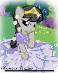 Size: 908x1140 | Tagged: safe, artist:avchonline, octavia melody, earth pony, pony, g4, clothes, cute, dress, female, princess, puffy sleeves, solo