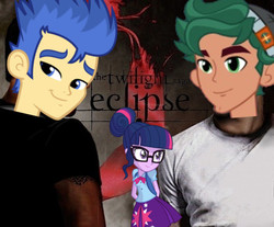 Size: 550x456 | Tagged: safe, flash sentry, sci-twi, timber spruce, twilight sparkle, equestria girls, g4, my little pony equestria girls: legend of everfree, bella swan, eclipse, edward cullen, exploitable meme, female, jacob black, male, meme, scitimberflash, ship:flashlight, ship:sci-flash, shipping, straight, timbertwi, twilight (series), waifu thief