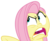 Size: 3543x2923 | Tagged: safe, artist:gebos97531, fluttershy, buckball season, g4, my little pony: friendship is magic, .svg available, angry, faic, female, frown, high res, open mouth, pointing, simple background, solo, transparent background, uvula, vector