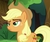 Size: 1016x847 | Tagged: safe, screencap, applejack, earth pony, pony, buckball season, g4, my little pony: friendship is magic, applejack is not amused, cropped, discovery family logo, female, mare, solo, unamused