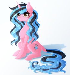 Size: 2843x3027 | Tagged: safe, artist:fluffymaiden, oc, oc only, oc:britney octave, pony, unicorn, high res, sitting, solo