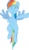 Size: 2540x4320 | Tagged: safe, artist:iknowpony, rainbow dash, pegasus, pony, g4, my little pony: friendship is magic, rarity investigates, .svg available, ^^, eyes closed, female, flying, hooves, mare, simple background, smiling, solo, spread wings, transparent background, vector, wings