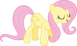 Size: 7184x4320 | Tagged: safe, artist:iknowpony, fluttershy, pegasus, pony, g4, green isn't your color, .svg available, absurd resolution, cute, cutie mark, eyes closed, female, hooves, mare, open mouth, shyabetes, simple background, smiling, solo, transparent background, vector, wings