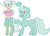 Size: 1398x1012 | Tagged: safe, artist:moronsonofboron, lyra heartstrings, oc, oc:hope, pony, satyr, g4, belly button, clothes, daisy dukes, fishnet stockings, midriff, parent:lyra heartstrings, short shirt, shorts