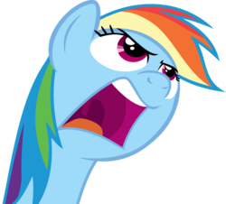 Size: 6931x6261 | Tagged: safe, artist:pink1ejack, rainbow dash, buckball season, g4, absurd resolution, faic, female, nose in the air, open mouth, simple background, solo, transparent background, uvula, vector