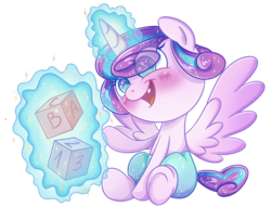 Size: 2750x2100 | Tagged: safe, artist:patchnpaw, princess flurry heart, g4, baby, diaper, female, high res, simple background, solo, transparent background