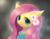 Size: 1613x1260 | Tagged: safe, artist:howxu, fluttershy, g4, cute, female, flower, flower in hair, shyabetes, solo