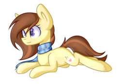 Size: 1024x712 | Tagged: safe, artist:despotshy, oc, oc only, oc:coffee, earth pony, pony, clothes, scarf, simple background, solo, transparent background