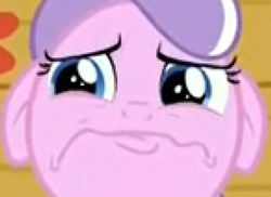 Size: 1168x852 | Tagged: safe, screencap, diamond tiara, earth pony, pony, crusaders of the lost mark, g4, about to cry, bad quality, female, floppy ears, pixelated, sad, solo, upset