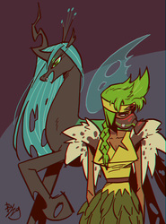 Size: 700x948 | Tagged: safe, artist:ziznine69, queen chrysalis, g4, antagonist, crossover, motorcity, villainess