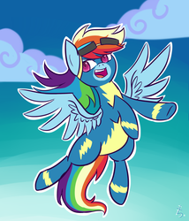 Size: 1280x1493 | Tagged: safe, artist:gintoki23, rainbow dash, g4, newbie dash, clothes, female, flying, solo, wonderbolts uniform