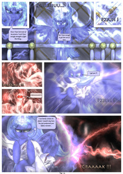 Size: 2000x2829 | Tagged: safe, artist:erebyscomics, princess luna, oc, g4, comic, high res, lightning, magic