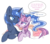 Size: 2964x2622 | Tagged: safe, artist:hawthornss, princess luna, twilight sparkle, alicorn, pony, g4, blanket, blushing, colored pupils, commission, crossed hooves, cute, dialogue, eye contact, female, high res, lesbian, looking at each other, lying down, mare, prone, ship:twiluna, shipping, simple background, speech bubble, starry eyes, transparent background, tsundere, tsunlight sparkle, twilight sparkle (alicorn), wingding eyes