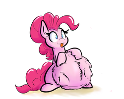 Size: 2500x2000 | Tagged: safe, artist:bellspurgebells, pinkie pie, earth pony, pony, g4, belly, big belly, endosoma, female, fetish, high res, mare, oral vore, pinkie pred, solo, tongue out, vore