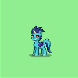 Size: 400x400 | Tagged: safe, princess ember, dragon, pony, pony town, g4, female, pixel art, ponified, ponified ember, solo, unamused