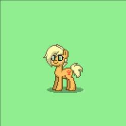 Size: 399x399 | Tagged: safe, applejack, oc, oc:sparkling cider, pony, pony town, ultimare universe, g4, alternate universe, pixel art, solo