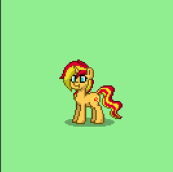 Size: 401x399 | Tagged: safe, sunset shimmer, pony, unicorn, pony town, g4, :t, female, pixel art, solo