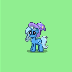 Size: 399x399 | Tagged: safe, trixie, pony, unicorn, pony town, g4, female, mare, pixel art, solo, trixie's hat