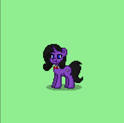 Size: 400x397 | Tagged: safe, oc, oc only, oc:umbra amethyst, pony, unicorn, pony town, :t, pixel art, ponified, solo