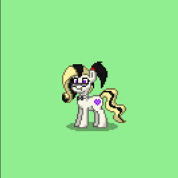 Size: 399x399 | Tagged: safe, oc, oc only, oc:mally, pony, pony town, :t, glasses, non-mlp oc, pixel art, ponified, ponytail, solo