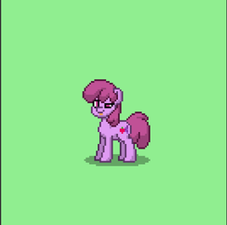 Size: 402x397 | Tagged: safe, berry punch, berryshine, earth pony, pony, pony town, g4, drunk, female, pixel art, solo, tongue out