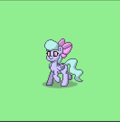 Size: 398x403 | Tagged: safe, flitter, pegasus, pony, pony town, g4, bow, female, pixel art, simple background, solo