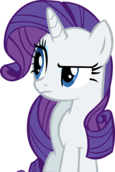 Size: 9162x13648 | Tagged: safe, artist:cyanlightning, rarity, applejack's "day" off, g4, absurd resolution, displeased, female, raised eyebrow, simple background, solo, transparent background, vector